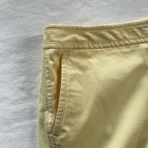 🍀3/50 ANN TAYLOR Yellow Cotton Shorts (14) - Picture 5 of 15